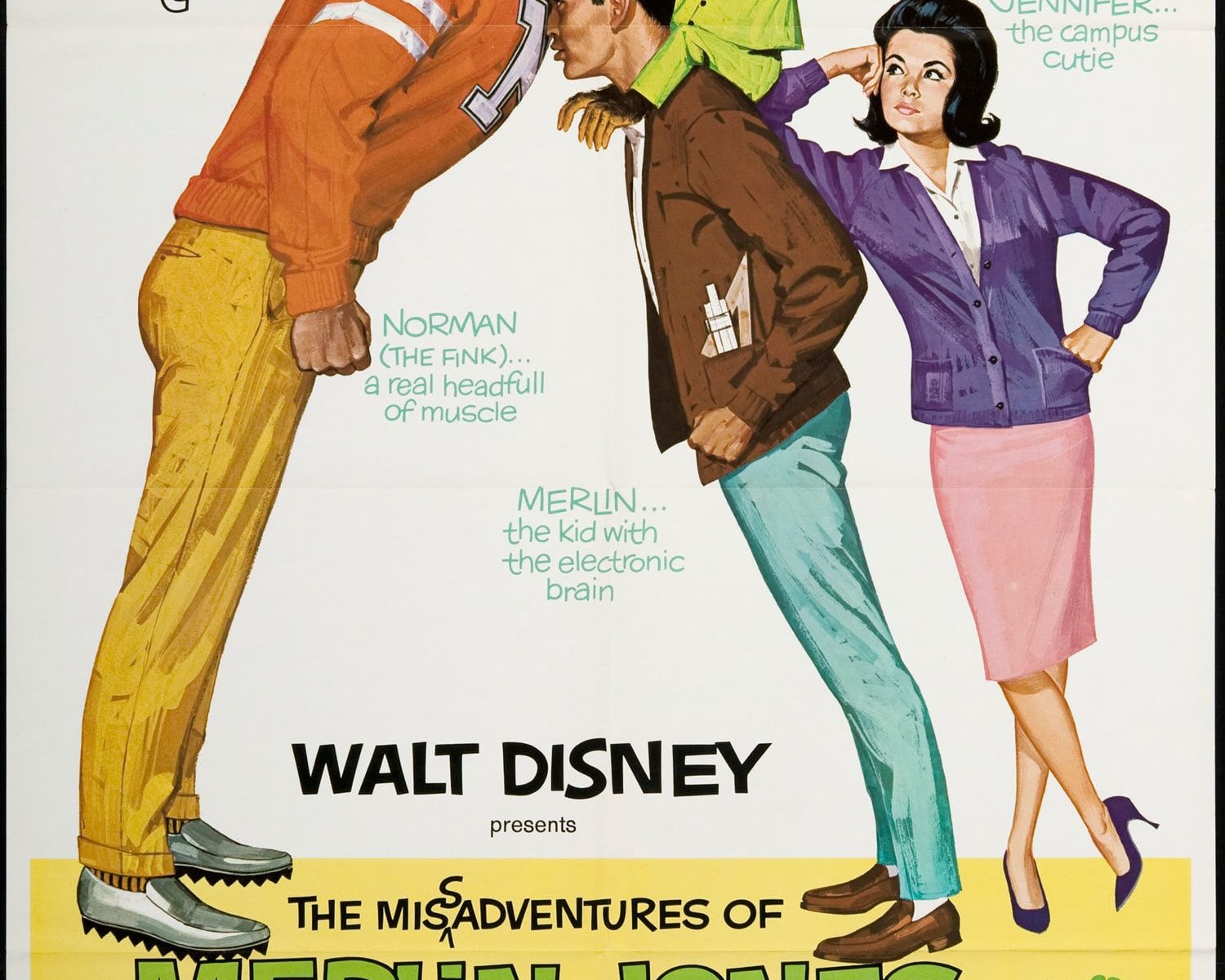 Poster for the movie "The Misadventures of Merlin Jones"