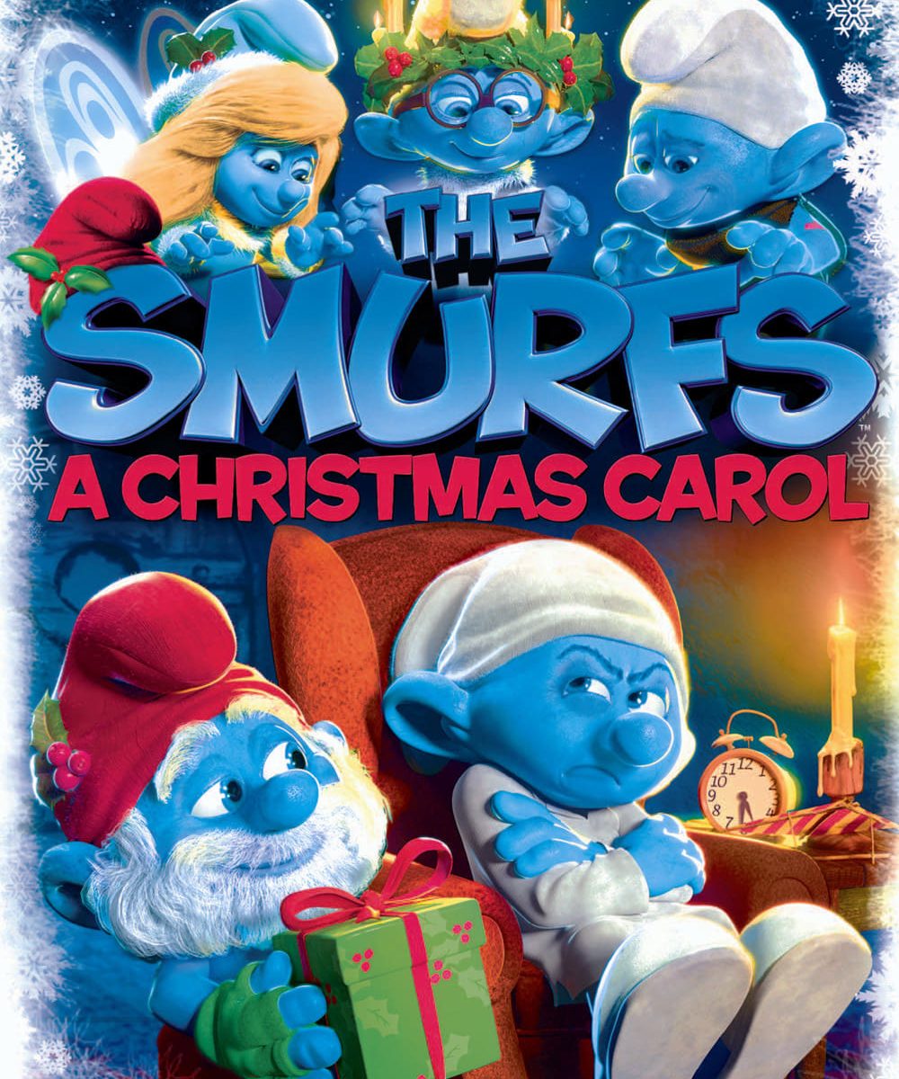 Poster for the movie "The Smurfs: A Christmas Carol"